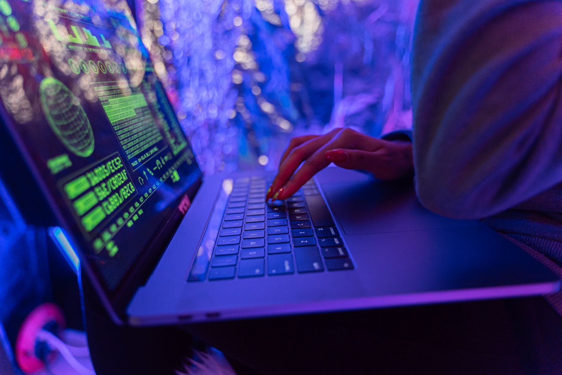 Laptop and notes used to answer security programme questions