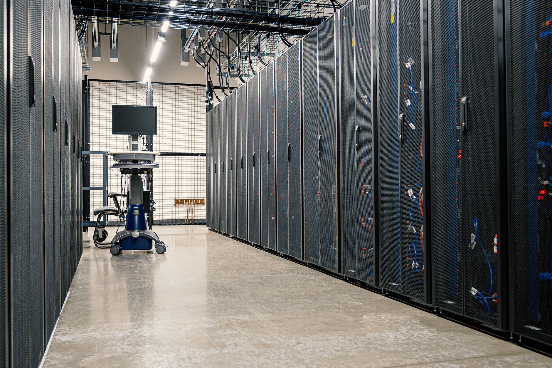 Network cabling and racks attackers have to cross