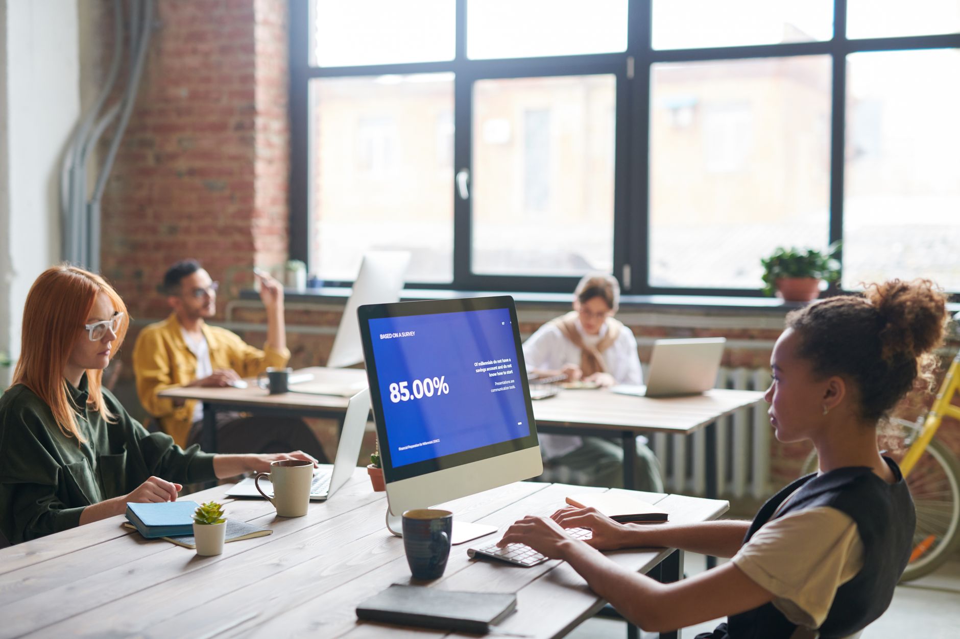 Mid-market security team at workstations
