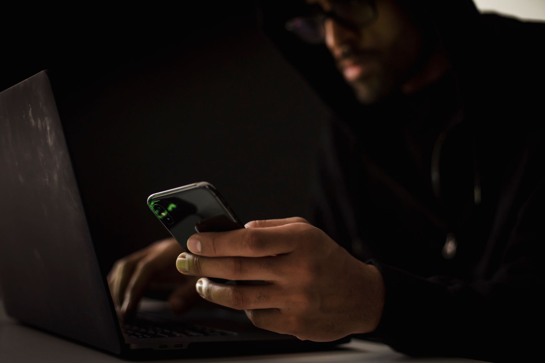 Vulnerability scanning workstation in a darkened operations room